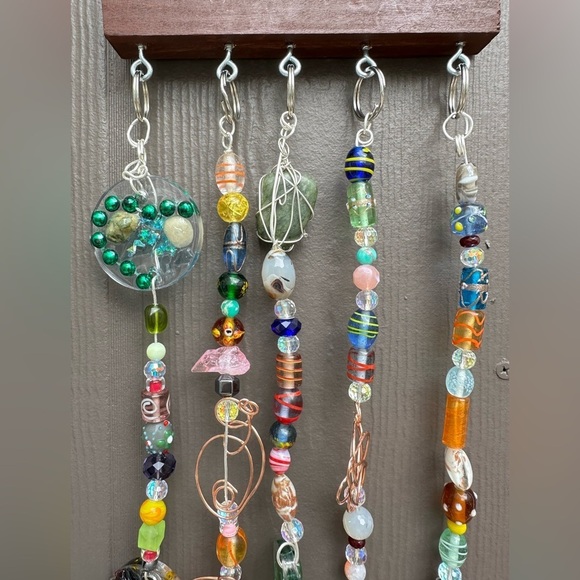 Hanging wall decor OOAK Assemblage Art Handmade Mosaic Indoor/Outdoor - Picture 4 of 15